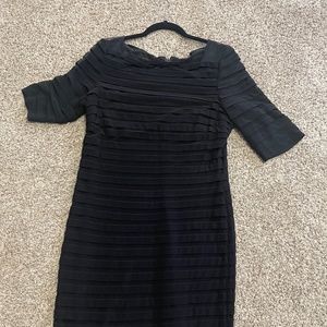 Black Pleated Cocktail Dress